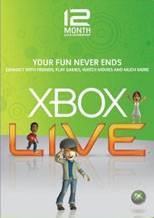 Xbox LIVE 12 Months Gold Subscriptions Card 
