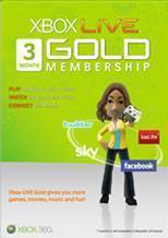 Xbox LIVE 3 Months Gold Subscription Card 